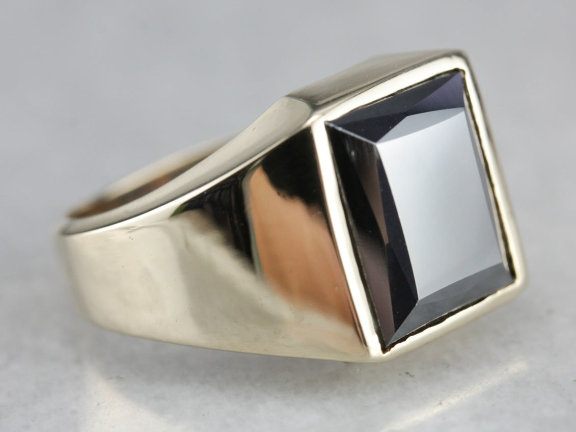Vintage hematite ring sales