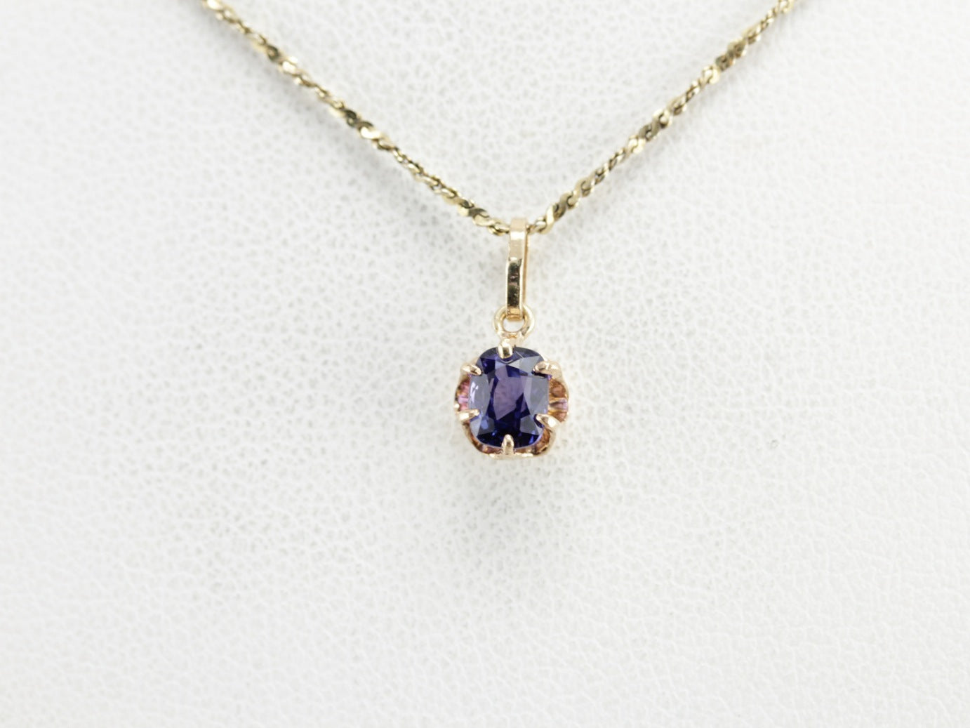 Buttercup Gold Purple Sapphire Pendant