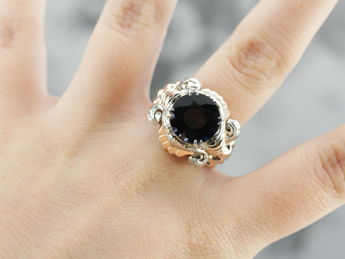 Retro Spinel Cocktail Ring