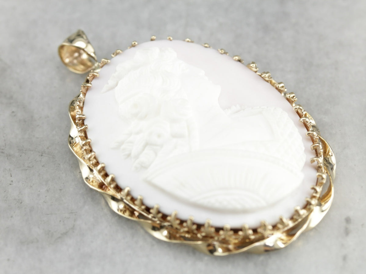 Vintage Cameo Statement Pendant