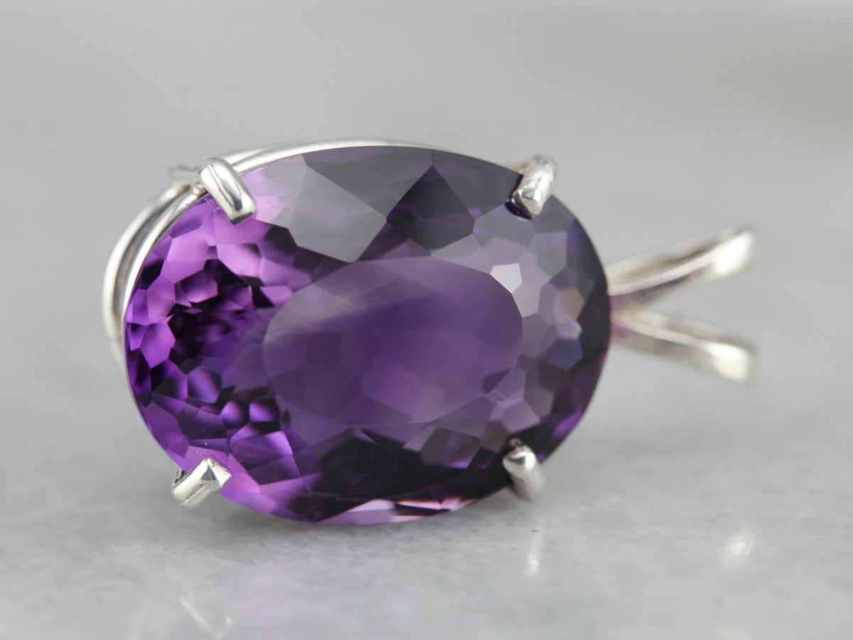 Sterling Silver Amethyst Cocktail Pendant