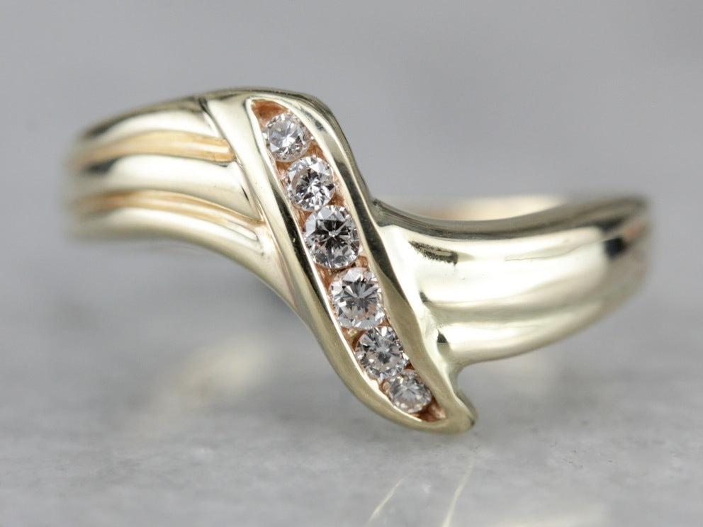 Modernist Diamond Ring