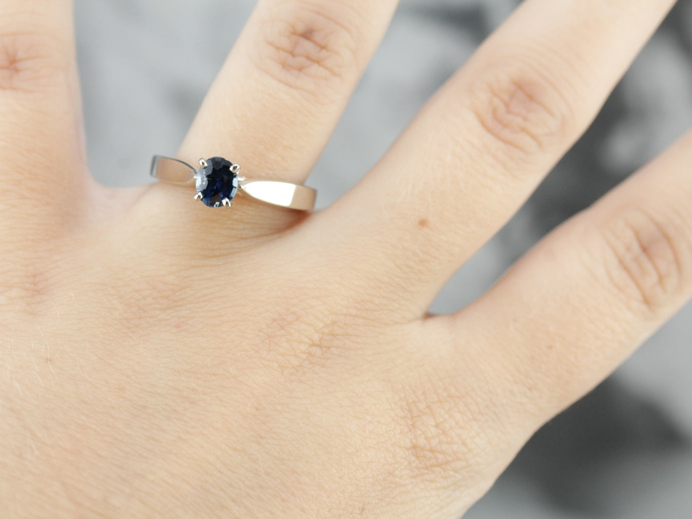 Modern Sapphire Engagement Ring