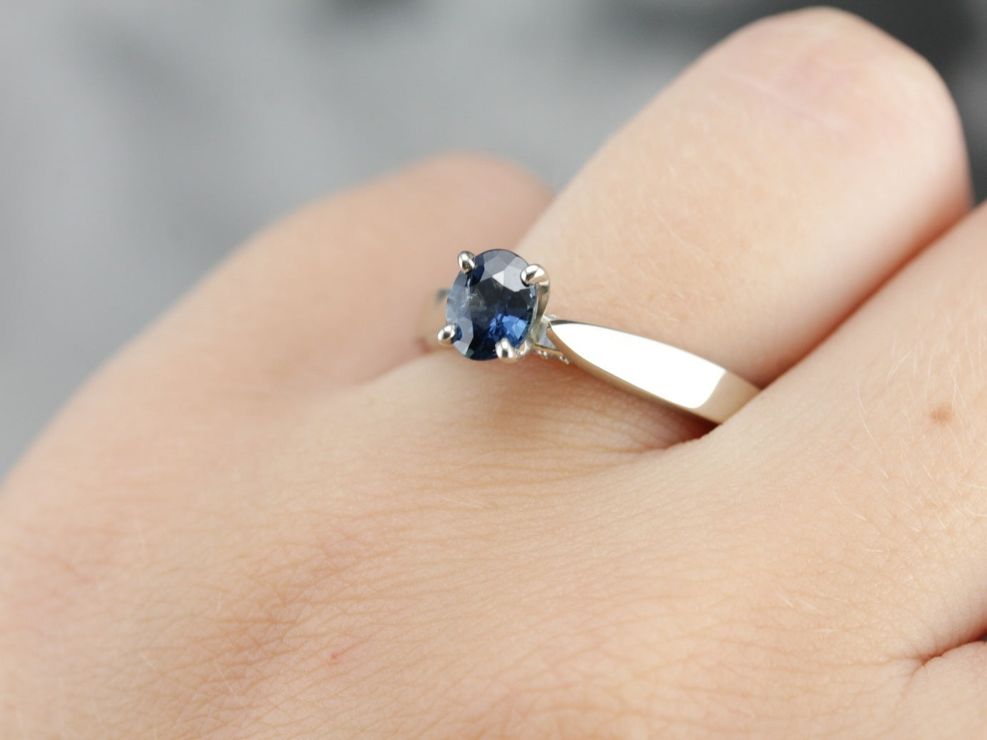 Modern Sapphire Engagement Ring