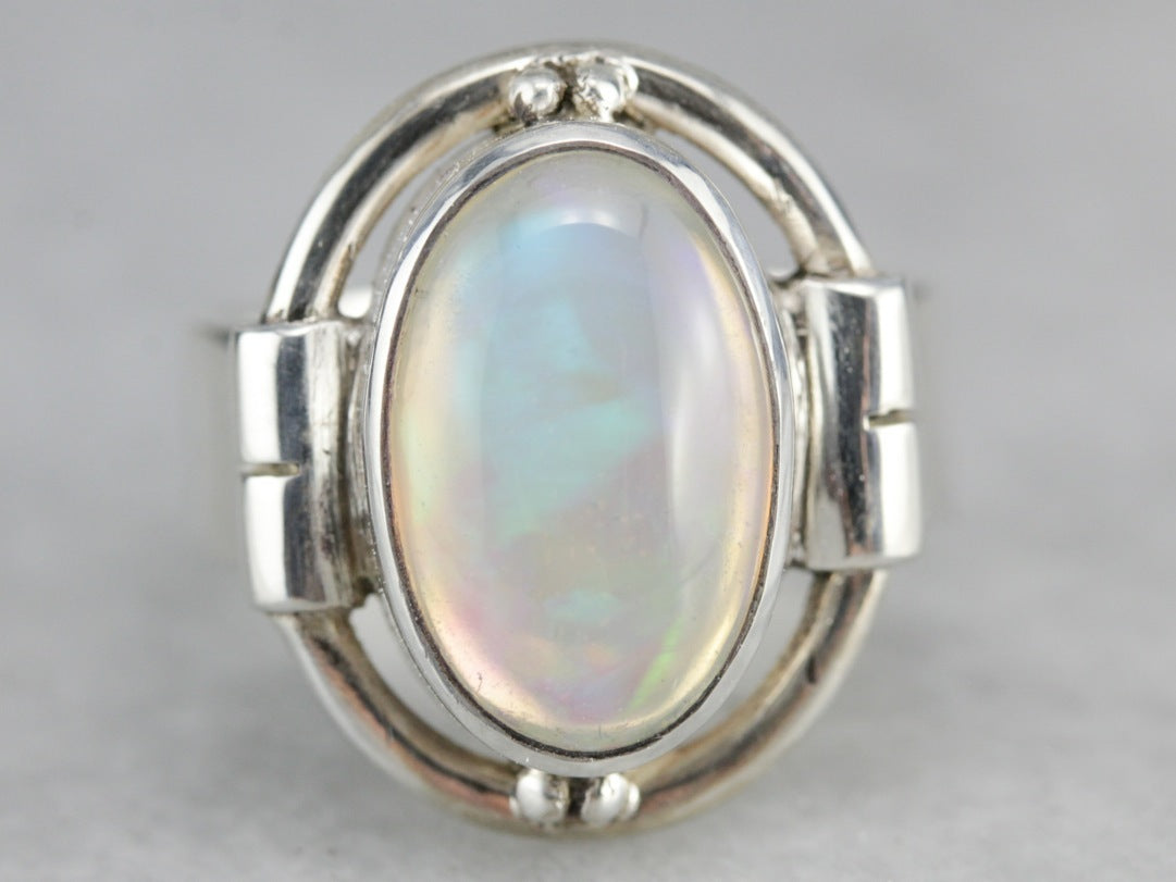 Sterling Silver Opal Ring