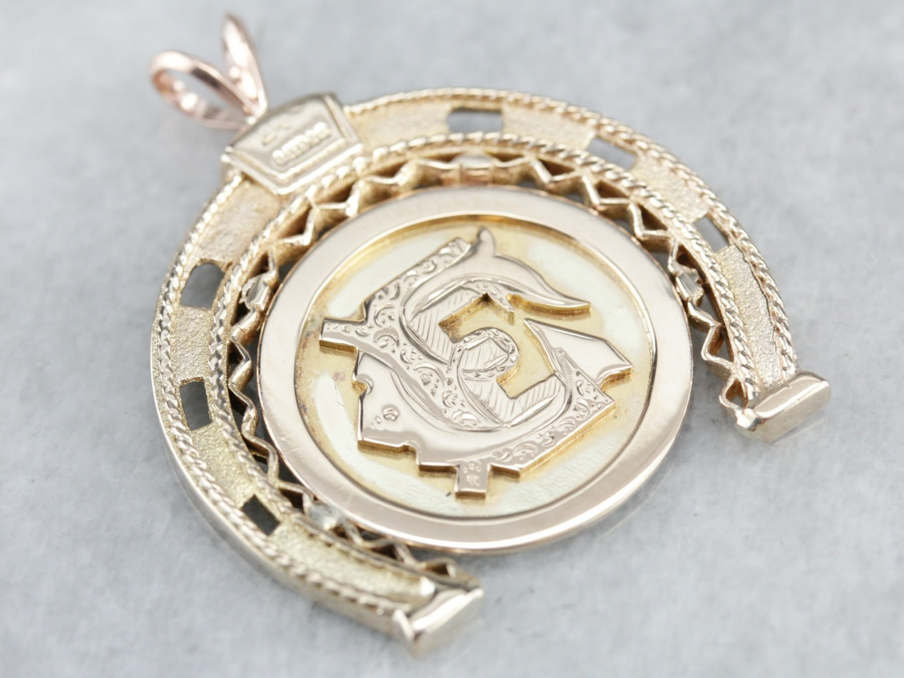 Gold Monogrammed Pendant