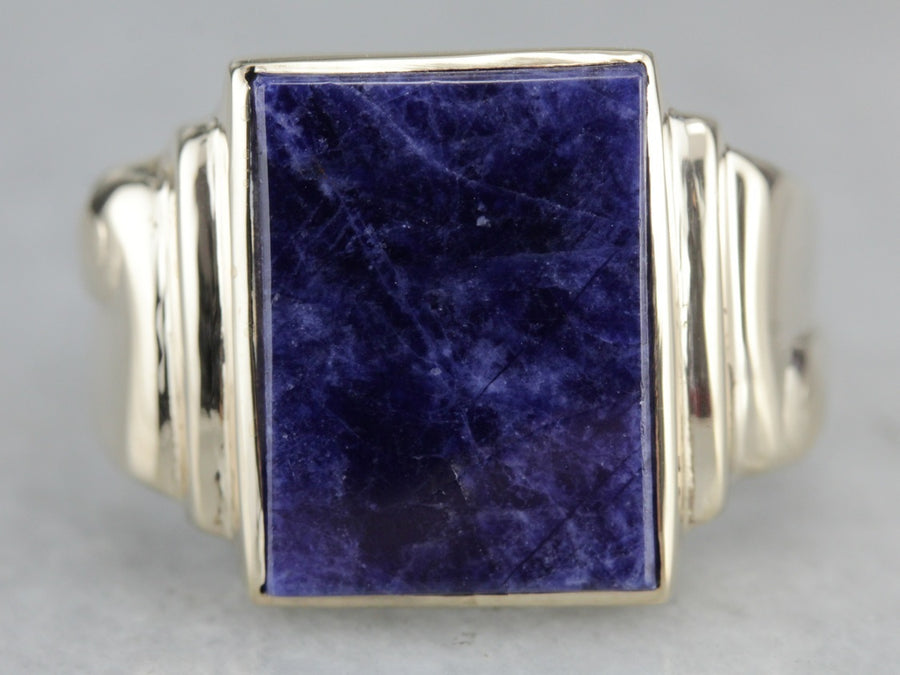 Men's Vintage Sodalite Statement Ring