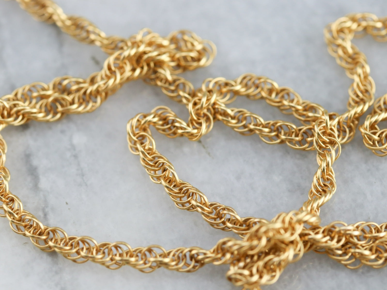 Antique Rope Chain in Yellow Gold