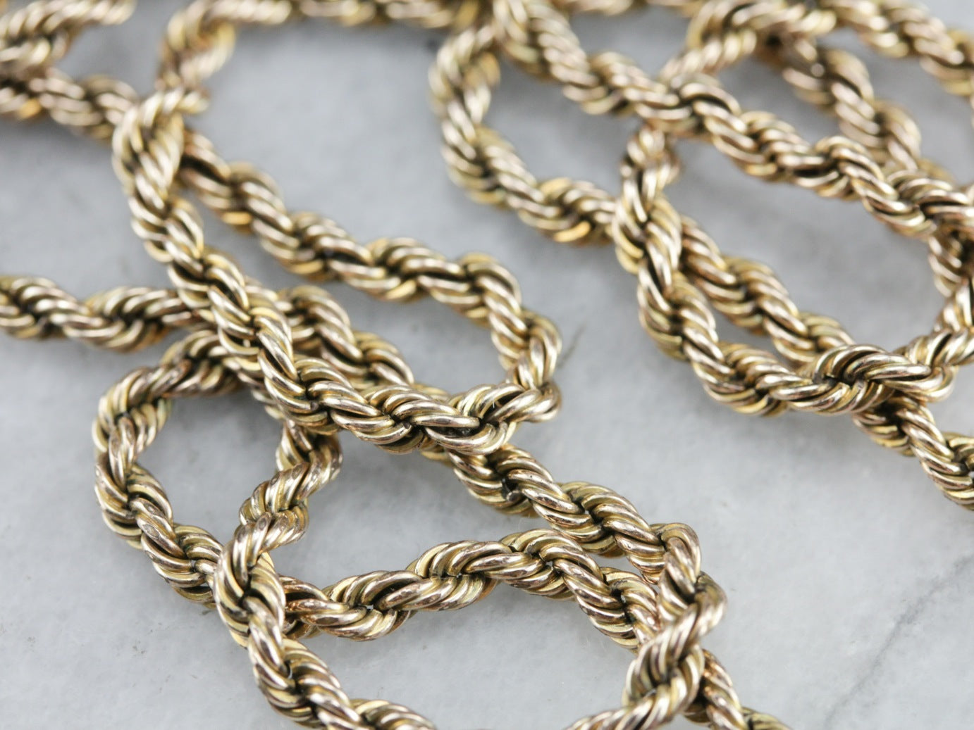 Vintage Gold Rope Twist Chain