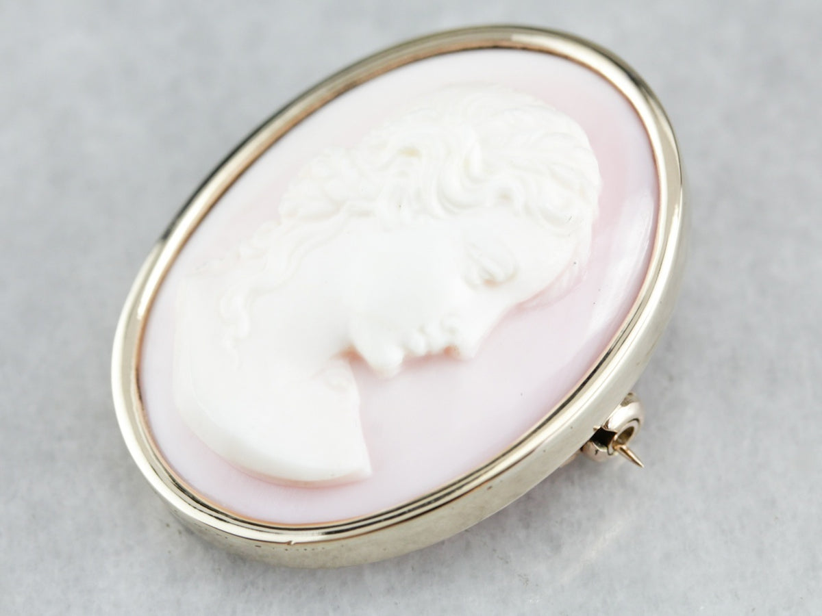 Vintage Pink Cameo Pin or Pendant