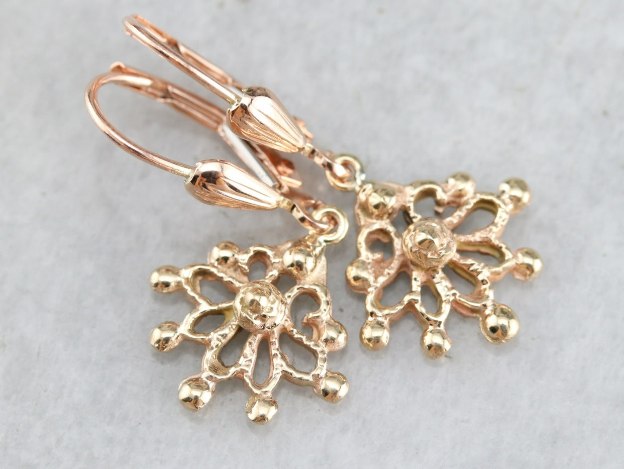 Vintage Filigree Drop Earrings