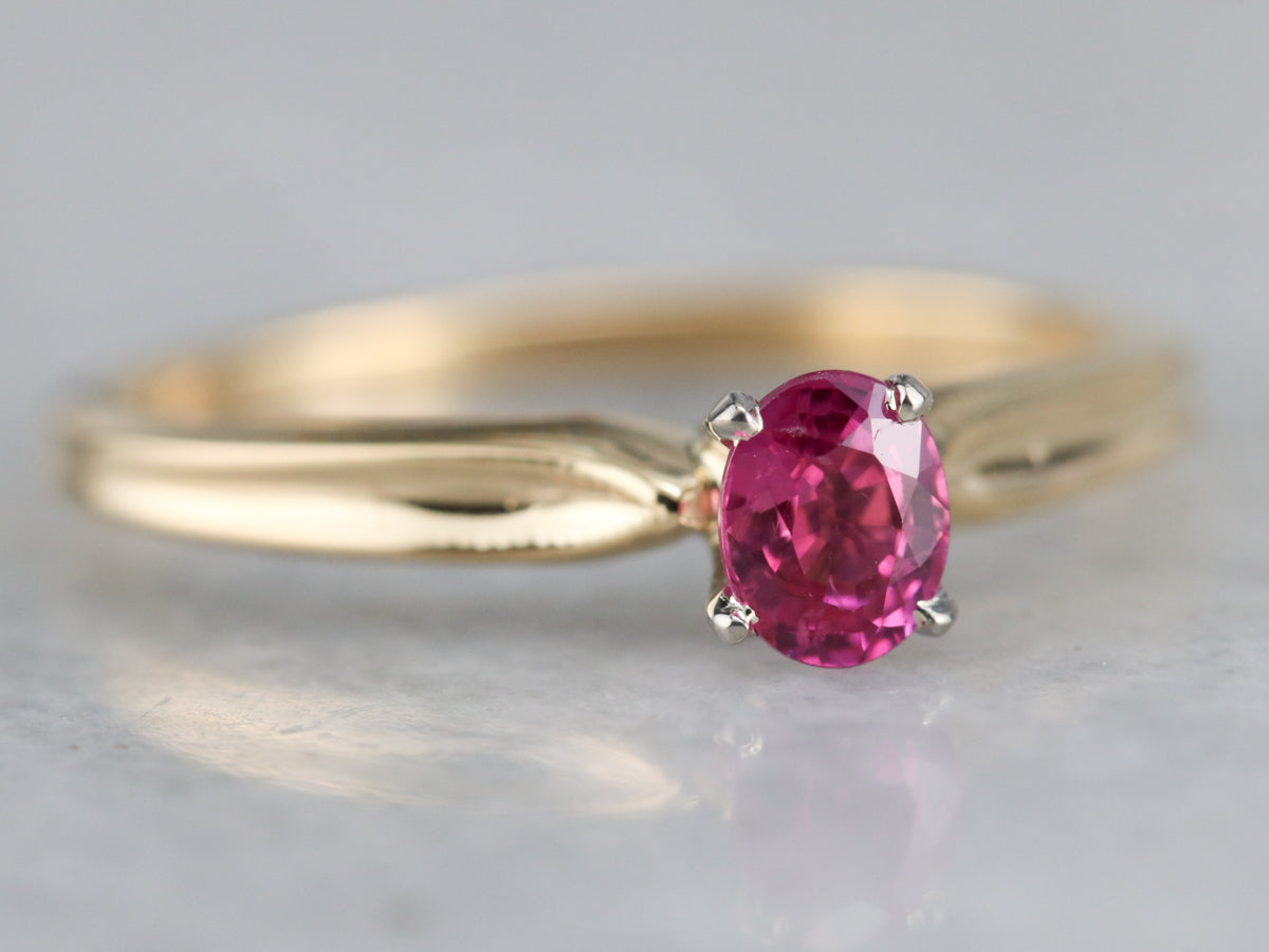 Pink Sapphire Engagement Ring