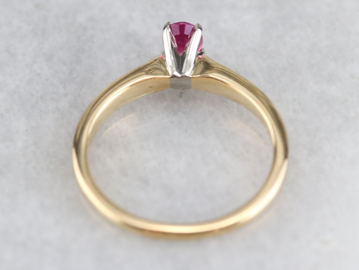 Pink Sapphire Engagement Ring