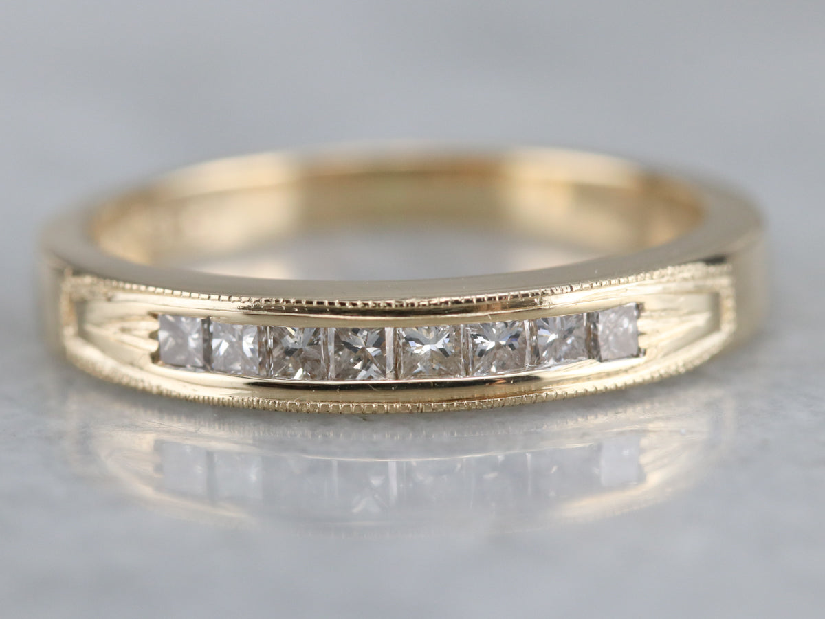 Square Cut Diamond Band