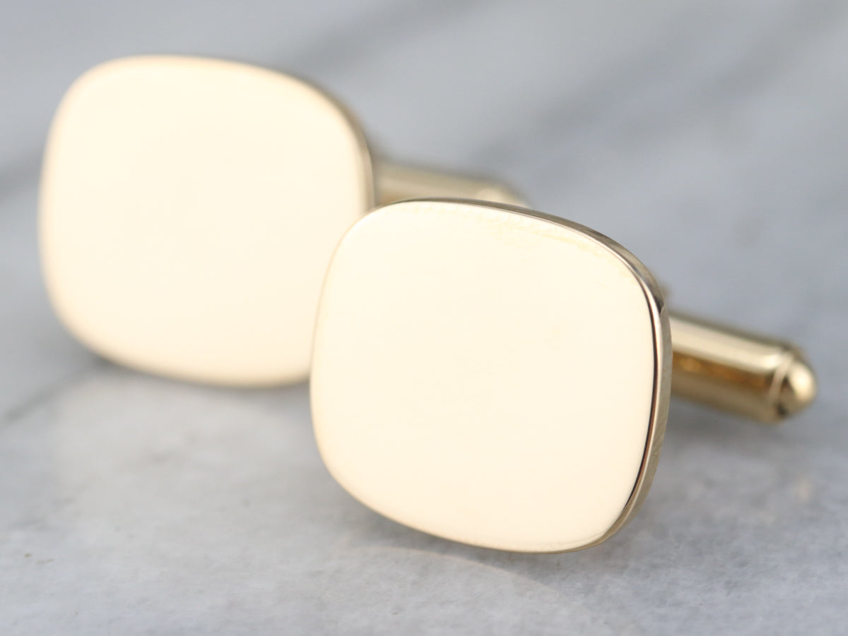 Vintage Yellow Gold Cufflinks