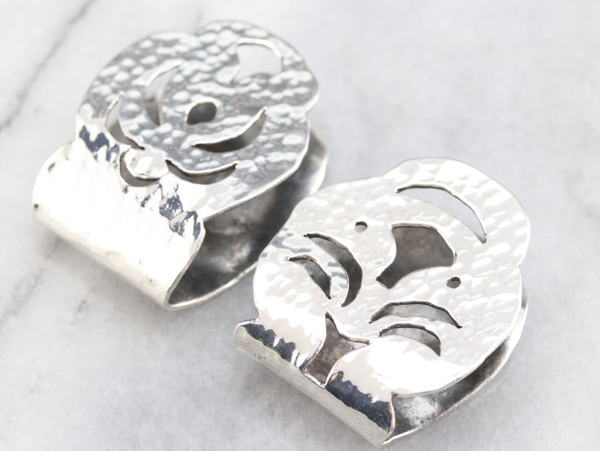 Antique silver napkin clip store