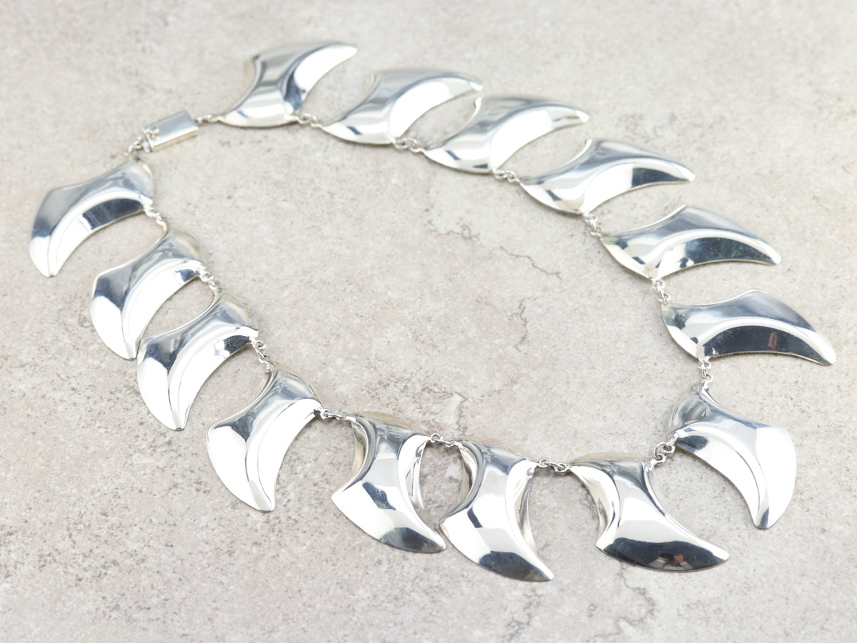 Modern Sterling Silver Necklace