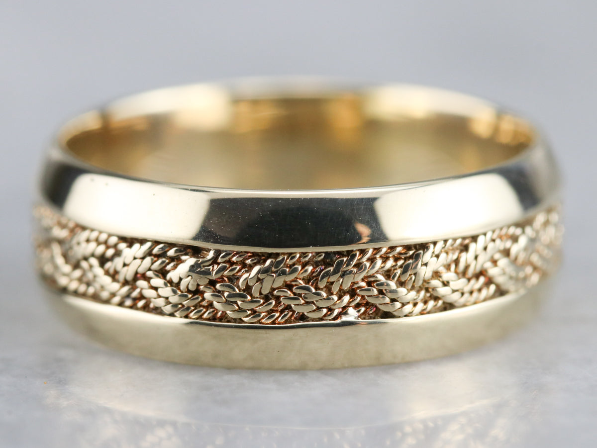 Vintage Woven Wedding Band