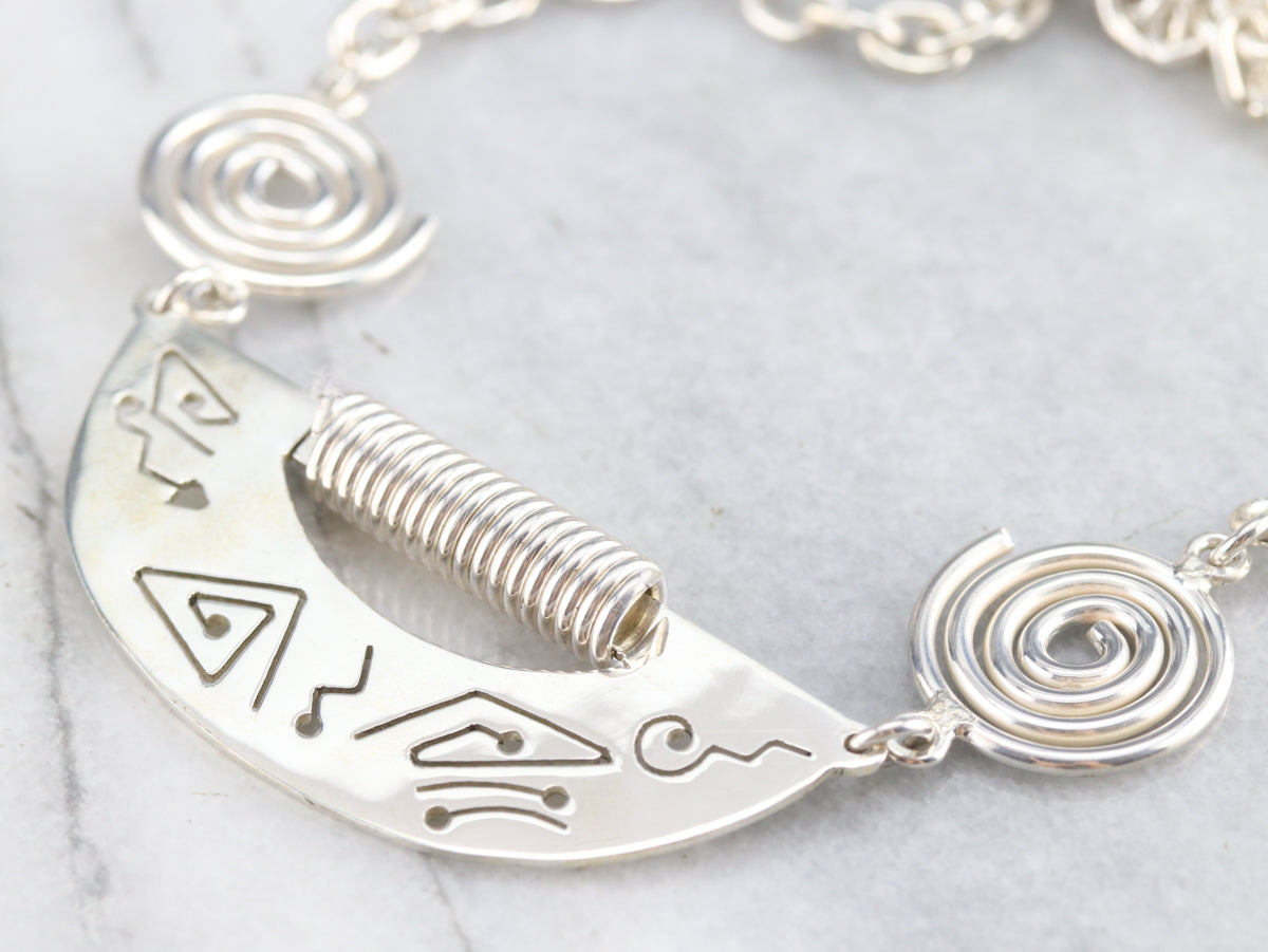 Sterling Silver Modernist Necklace