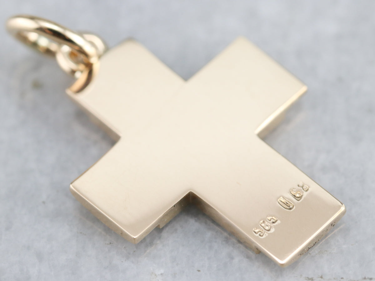 Unisex Gold Cross Pendant