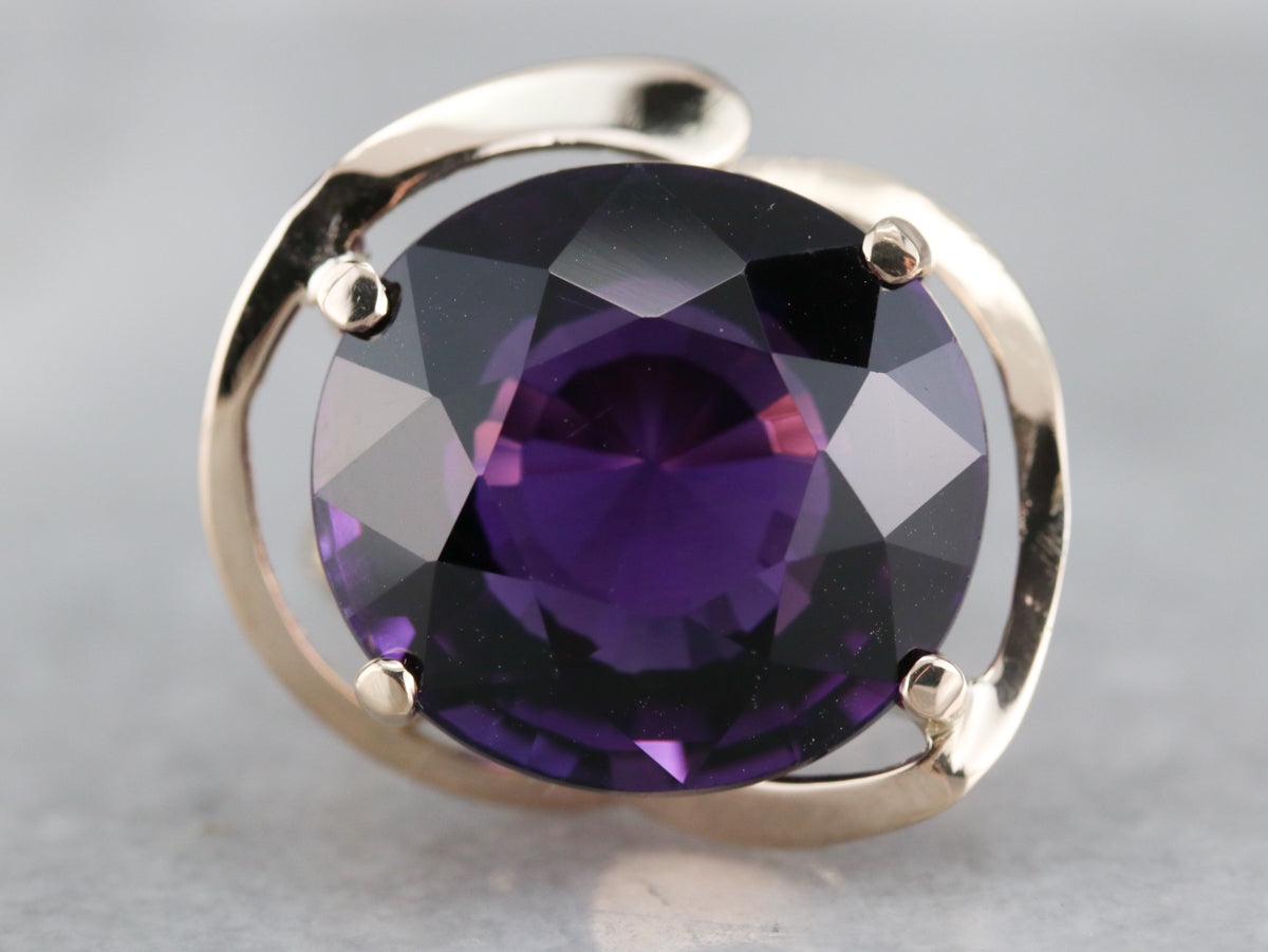 Mid Century Amethyst Cocktail Ring