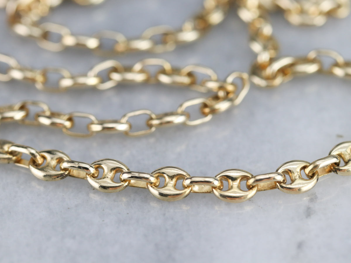 Yellow Gold Anchor Link Chain