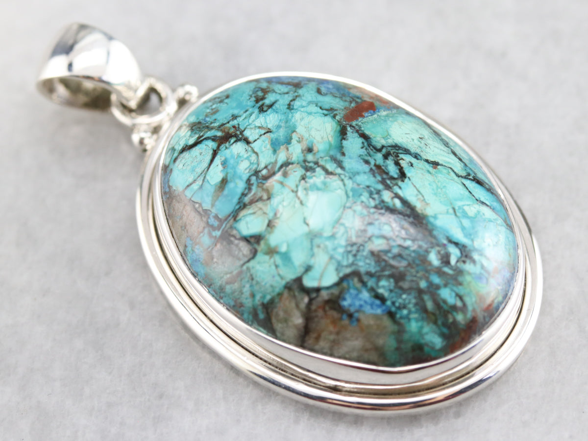 Sterling Silver Chrysocolla Pendant