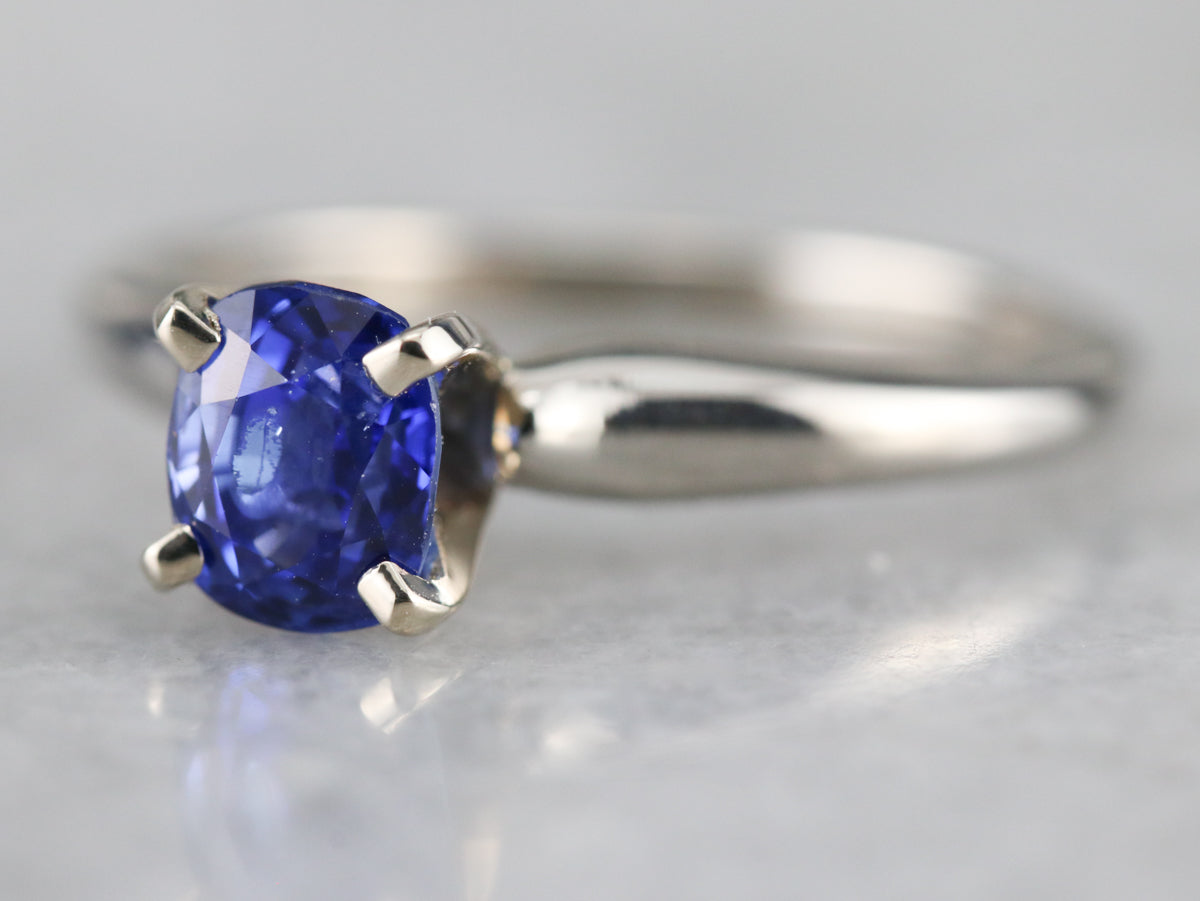 Sapphire Solitaire Engagement Ring