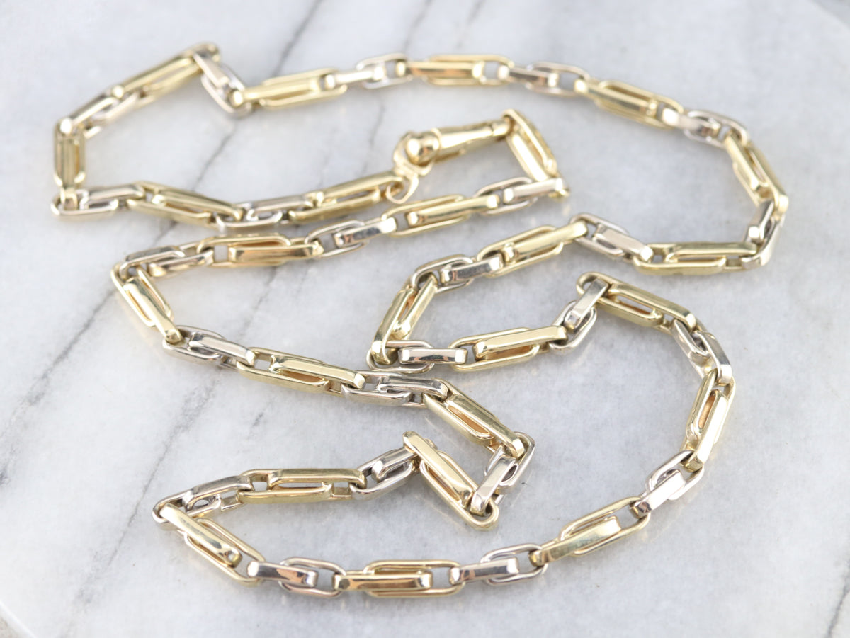 Italian Gold Double Fetter Link Chain