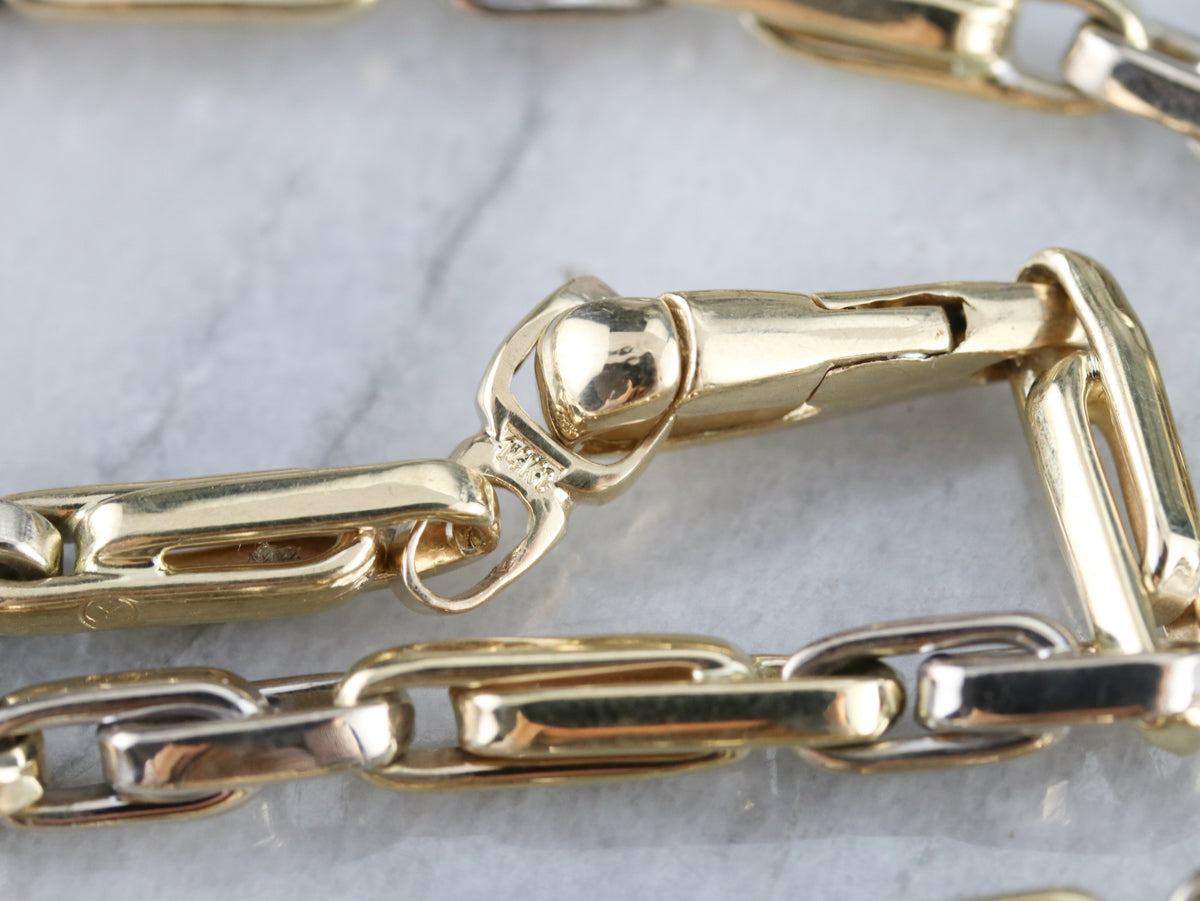 Italian Gold Double Fetter Link Chain