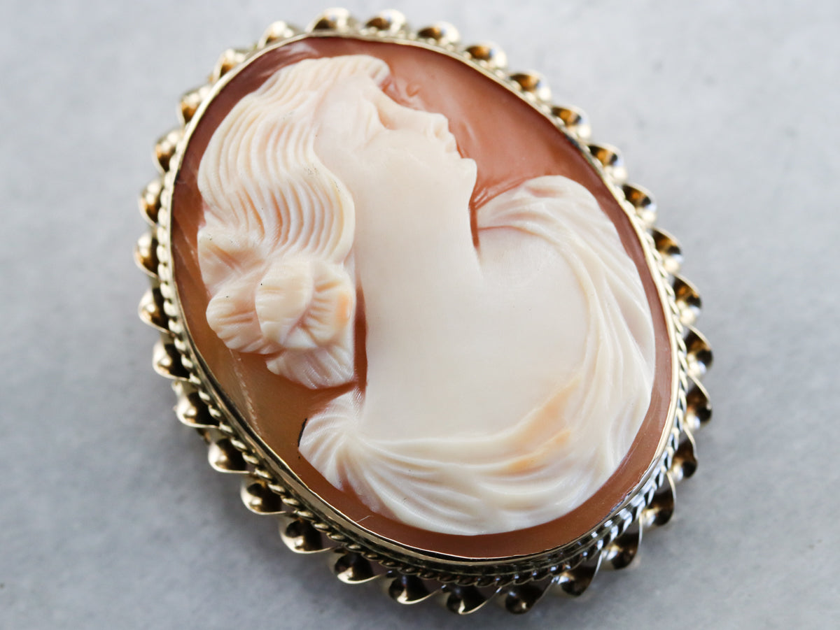 Mid Century Cameo Brooch or Pendant