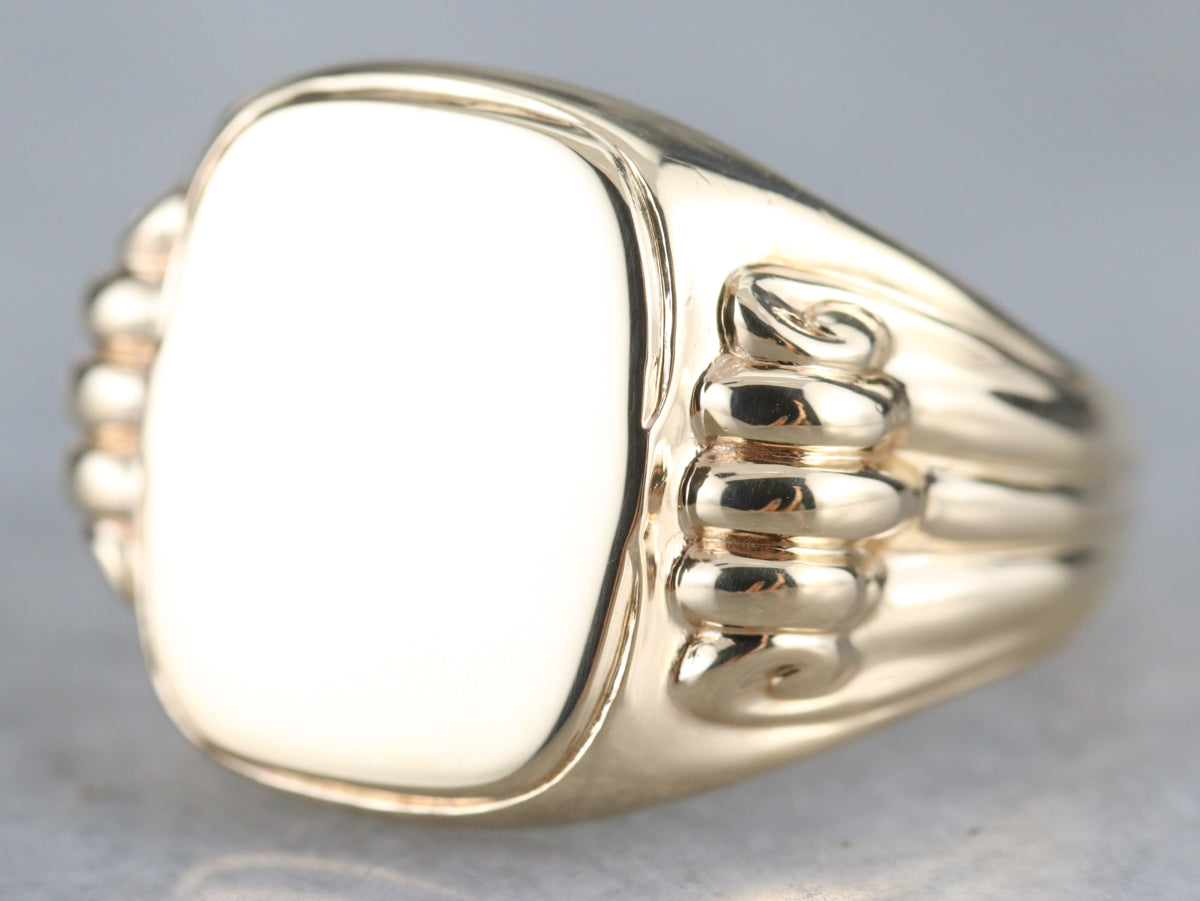 Men's Retro Era Signet Ring