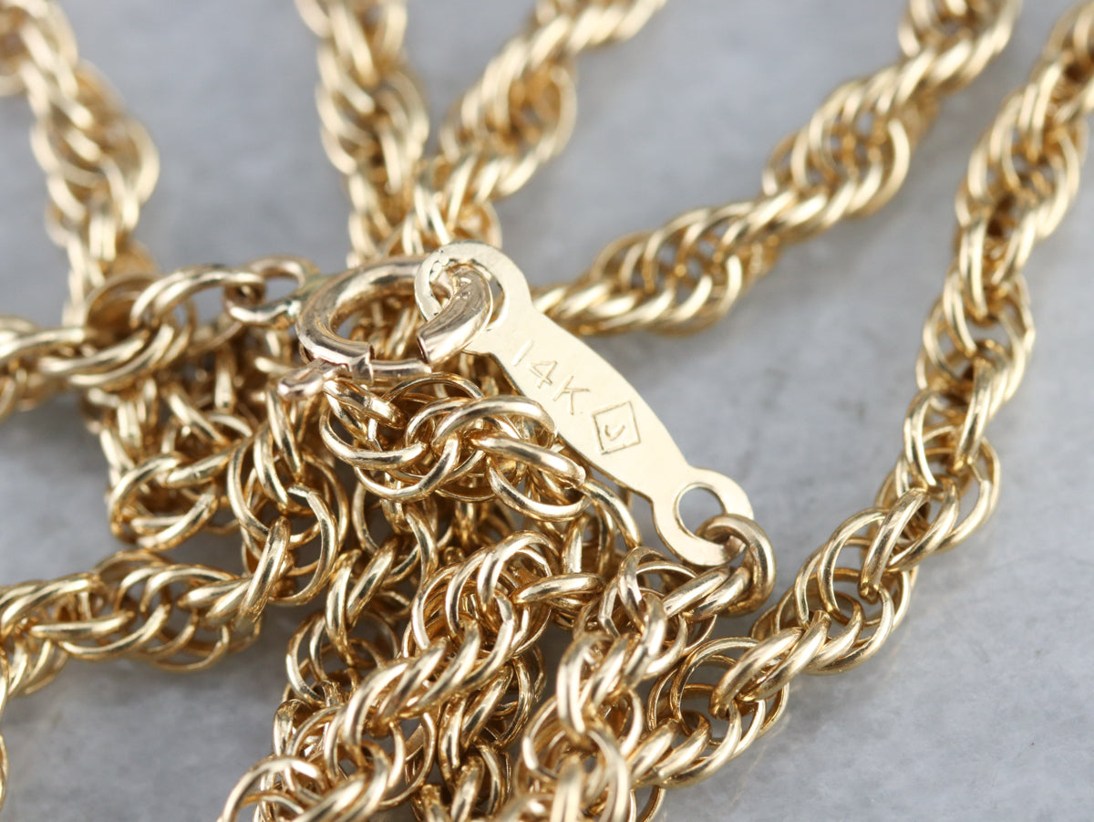 Shops 14k Gold Rope Twist Necklace