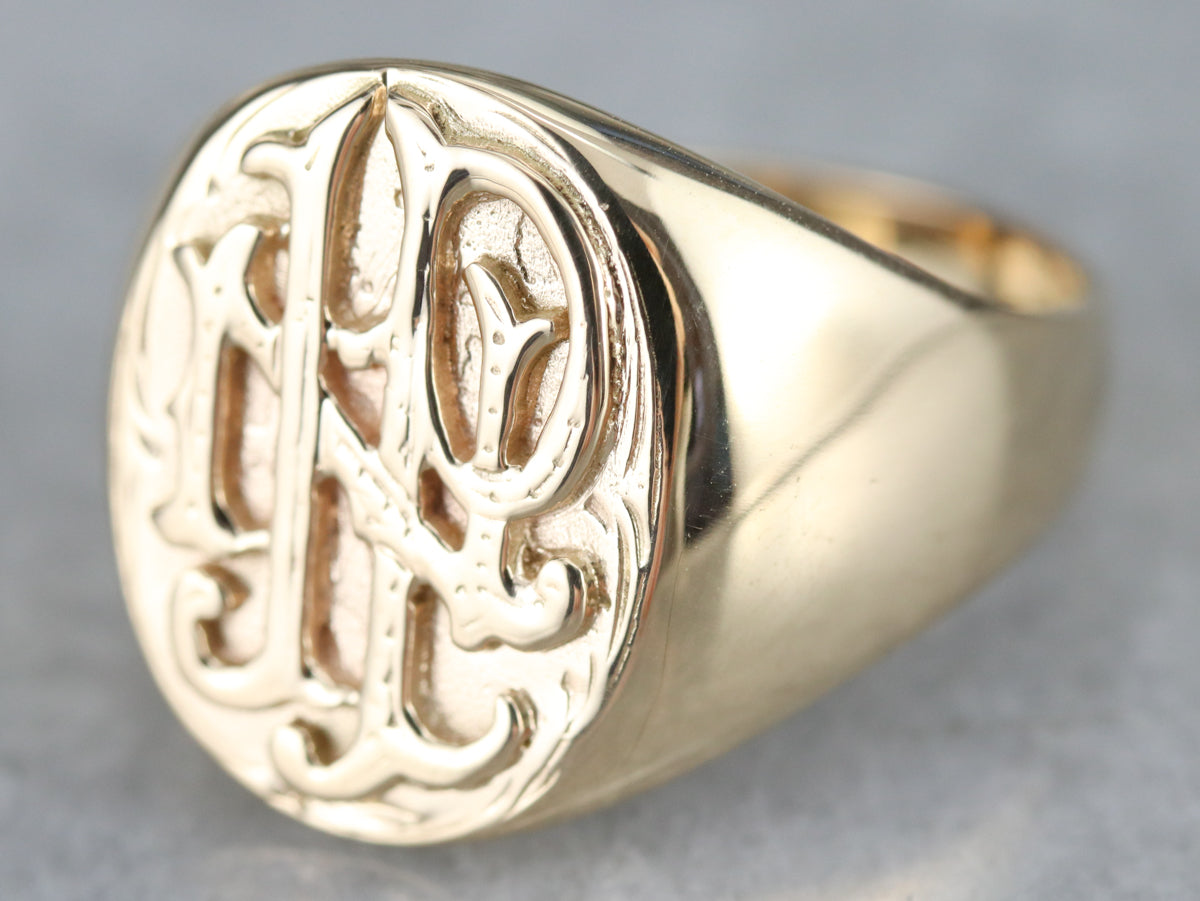 Antique Monogrammed &quot;INP&quot; Signet Ring