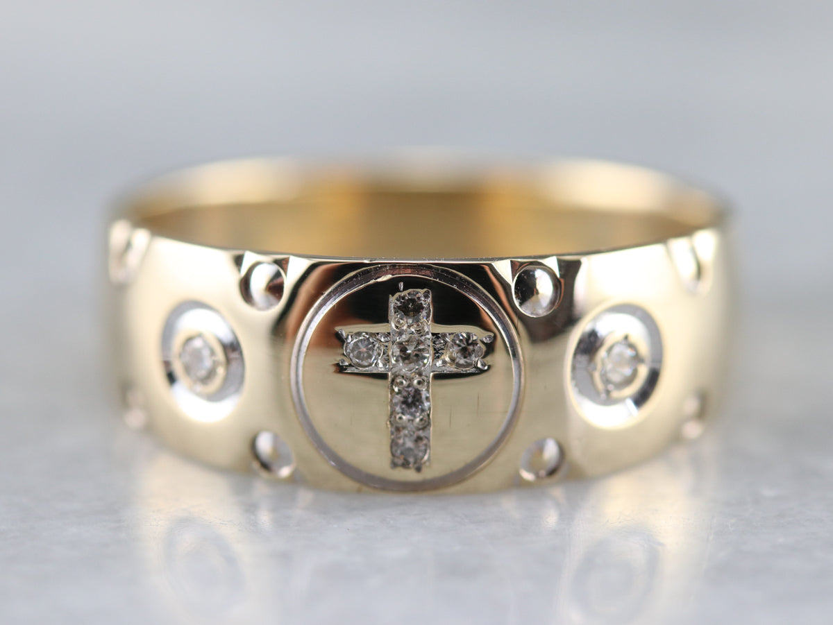 Men's Religious Diamond Band