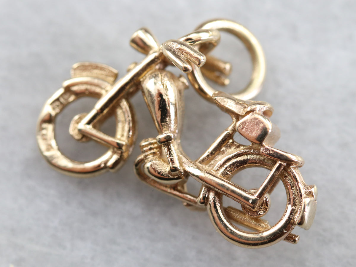 Gold Motorcycle Charm