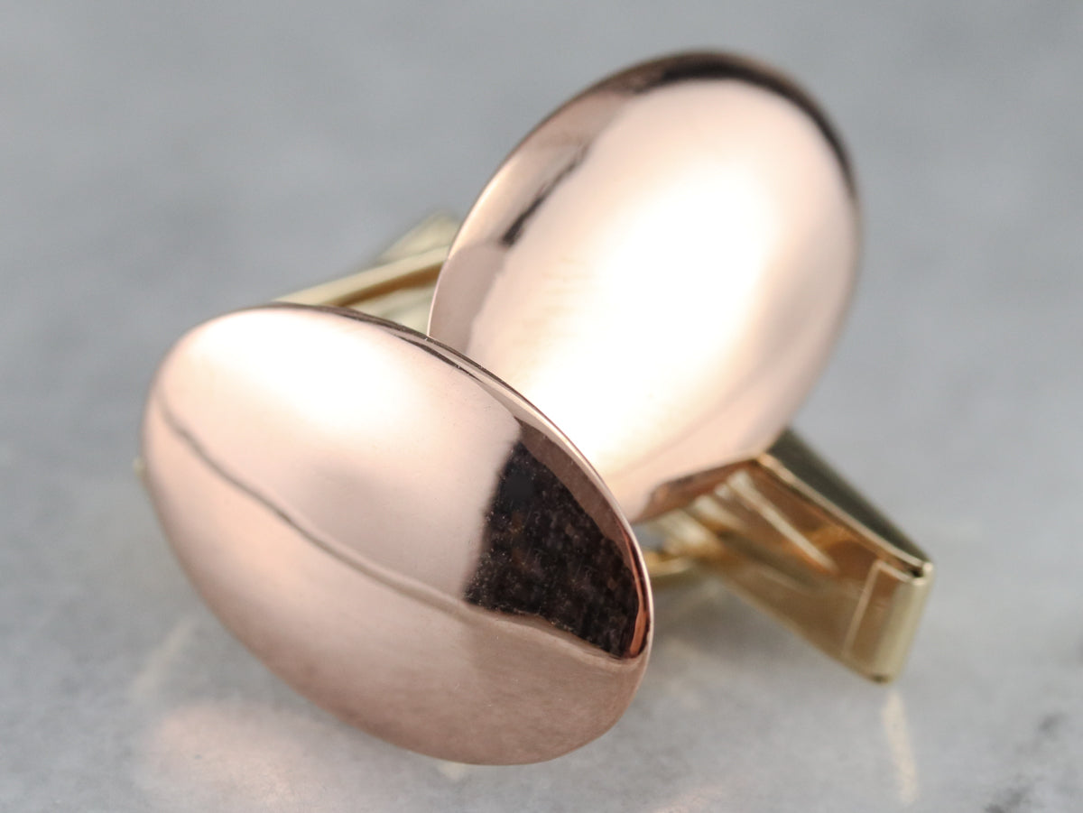 Vintage Yellow and Rose Gold Cufflinks