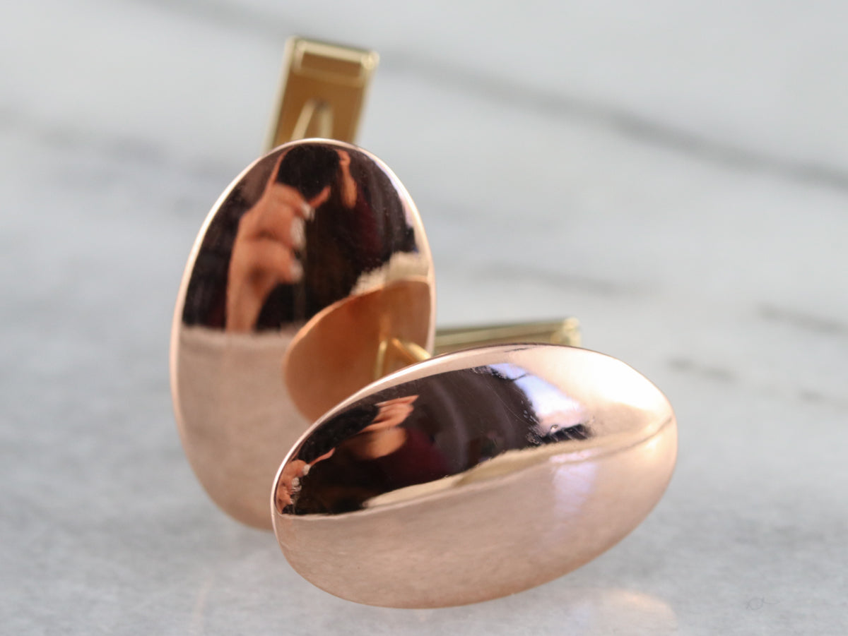 Vintage Yellow and Rose Gold Cufflinks