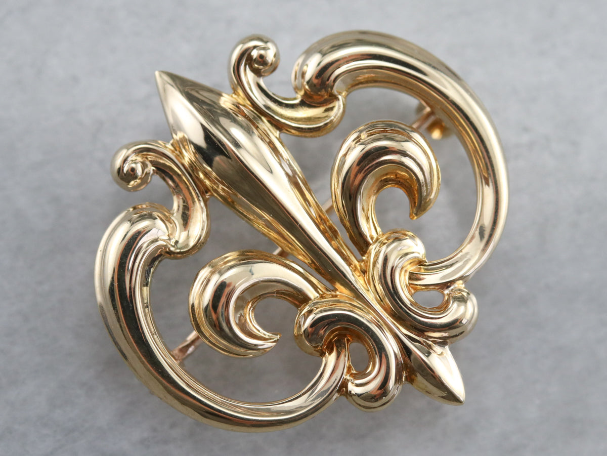 Vintage Fleur De Lis Watch Pin