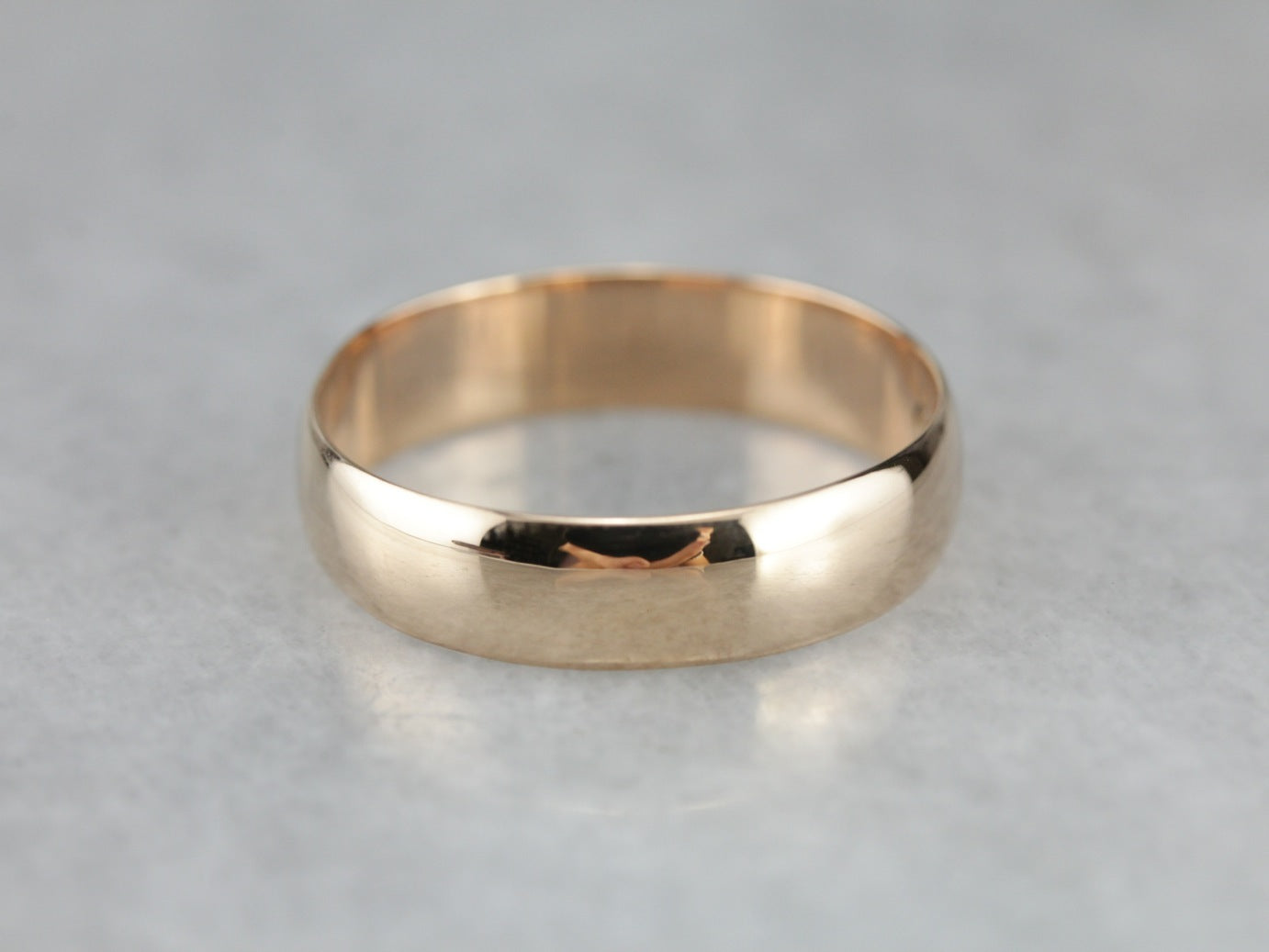 Antique Rose Gold Plain Wedding Band