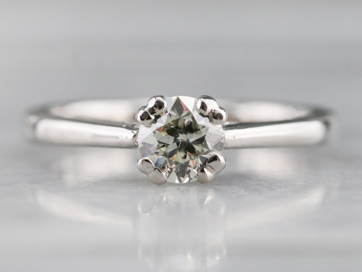 Vintage Diamond Solitaire Engagement Ring