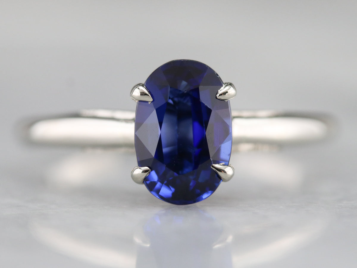 Classic Oval Sapphire Engagement Ring