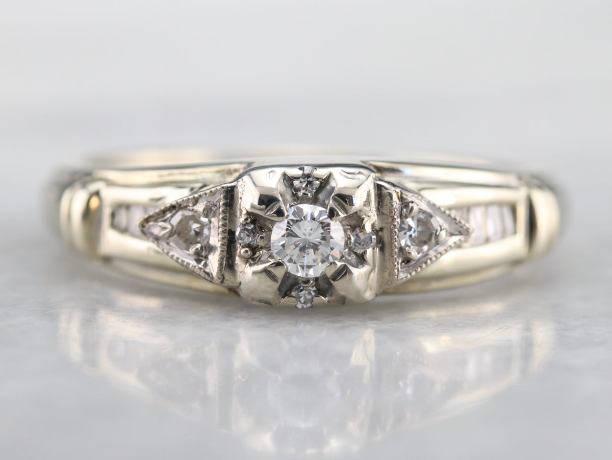 White Gold Diamond Engagement Ring