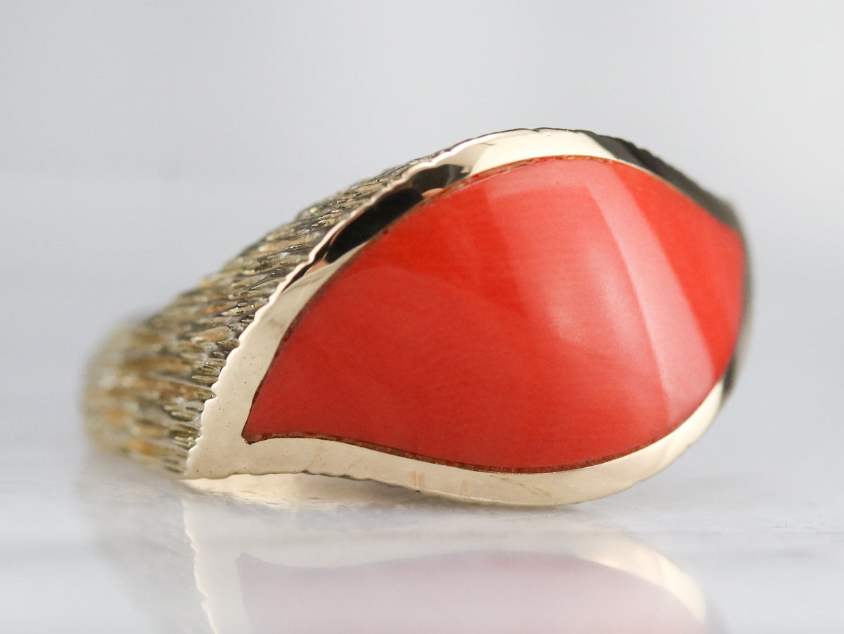 Funky Coral Fashion Ring