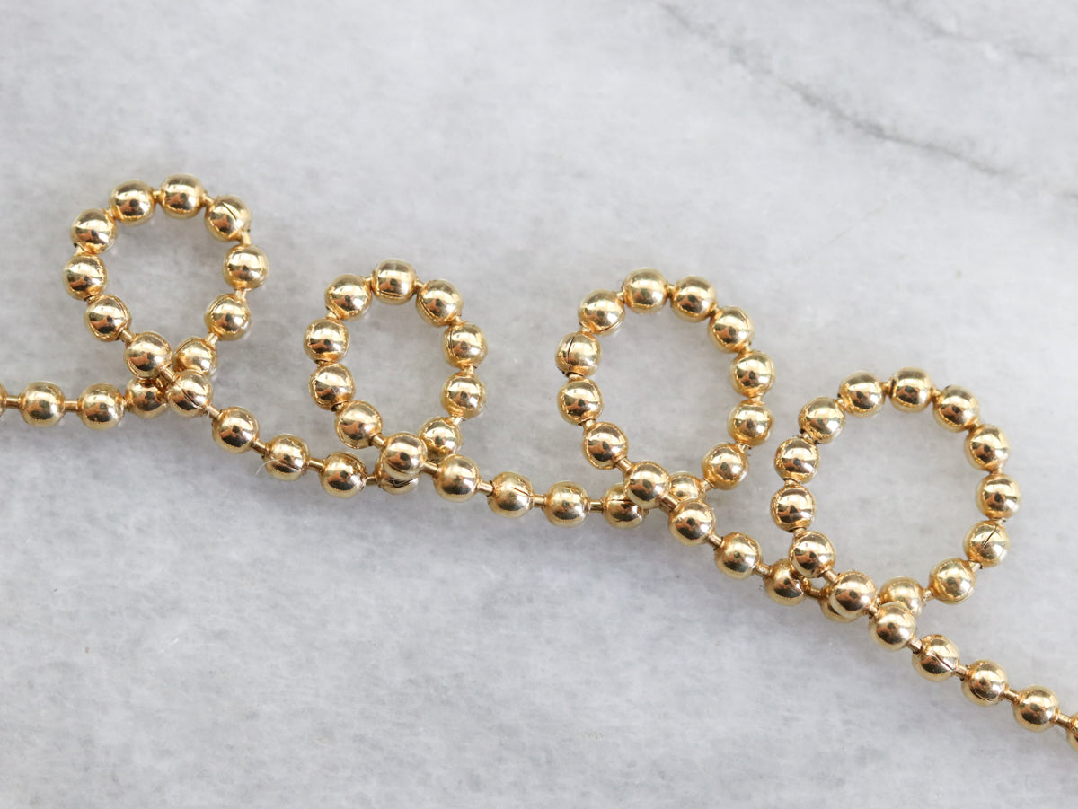 High 18 Karat Gold Ball Chain