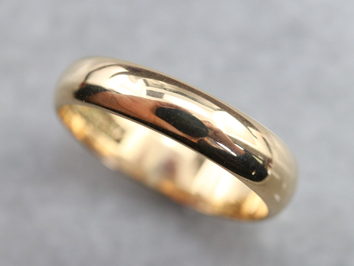 Unisex High Karat Gold Band