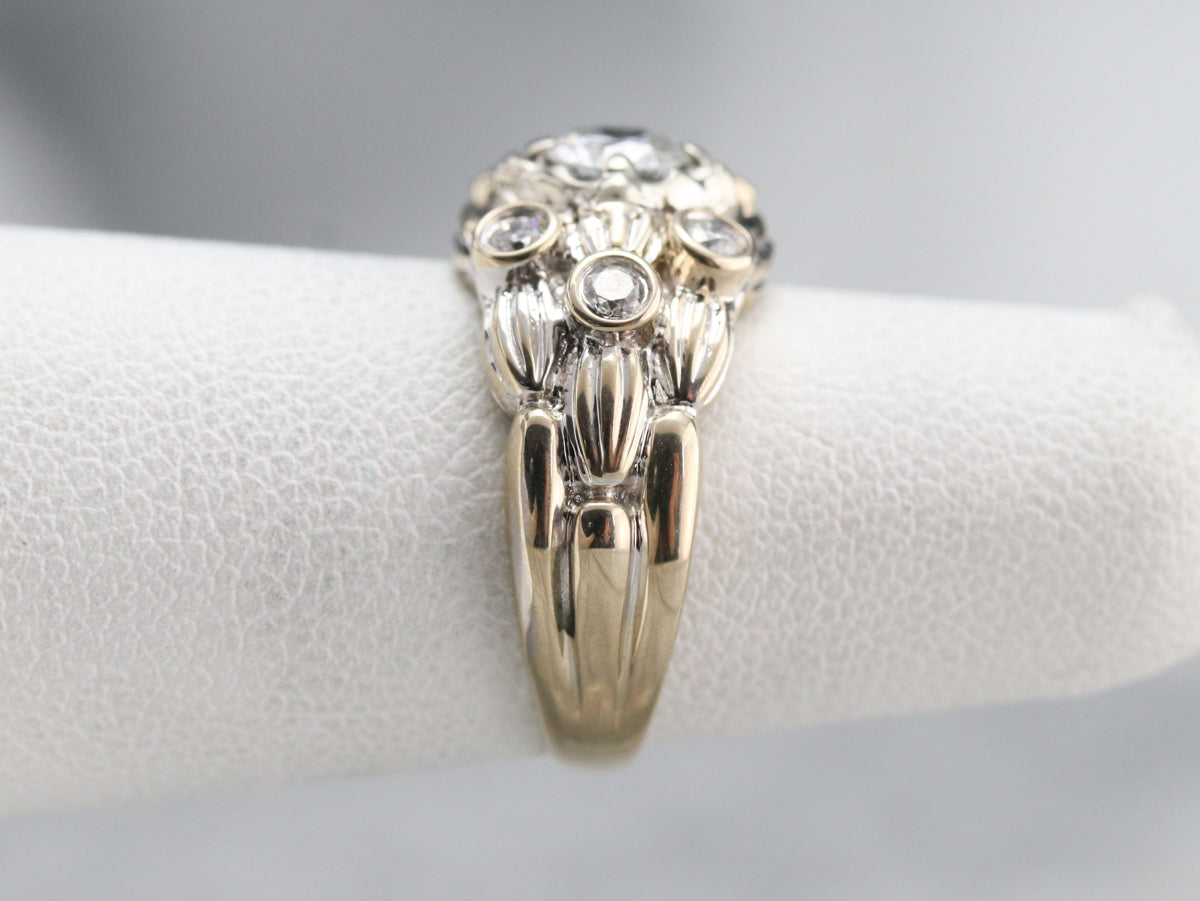 Stunning Gold and Diamond Cocktail Ring