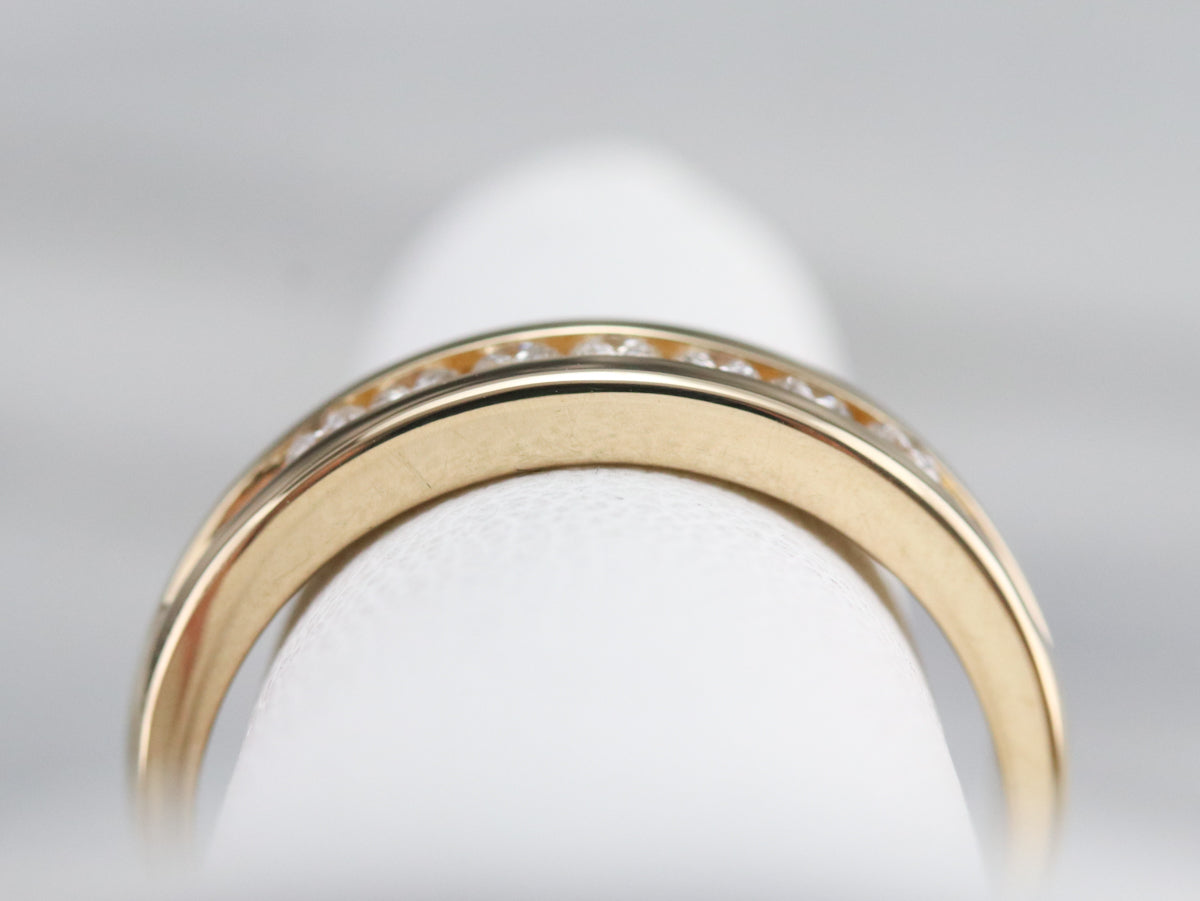 Unisex Channel Set Diamond Band