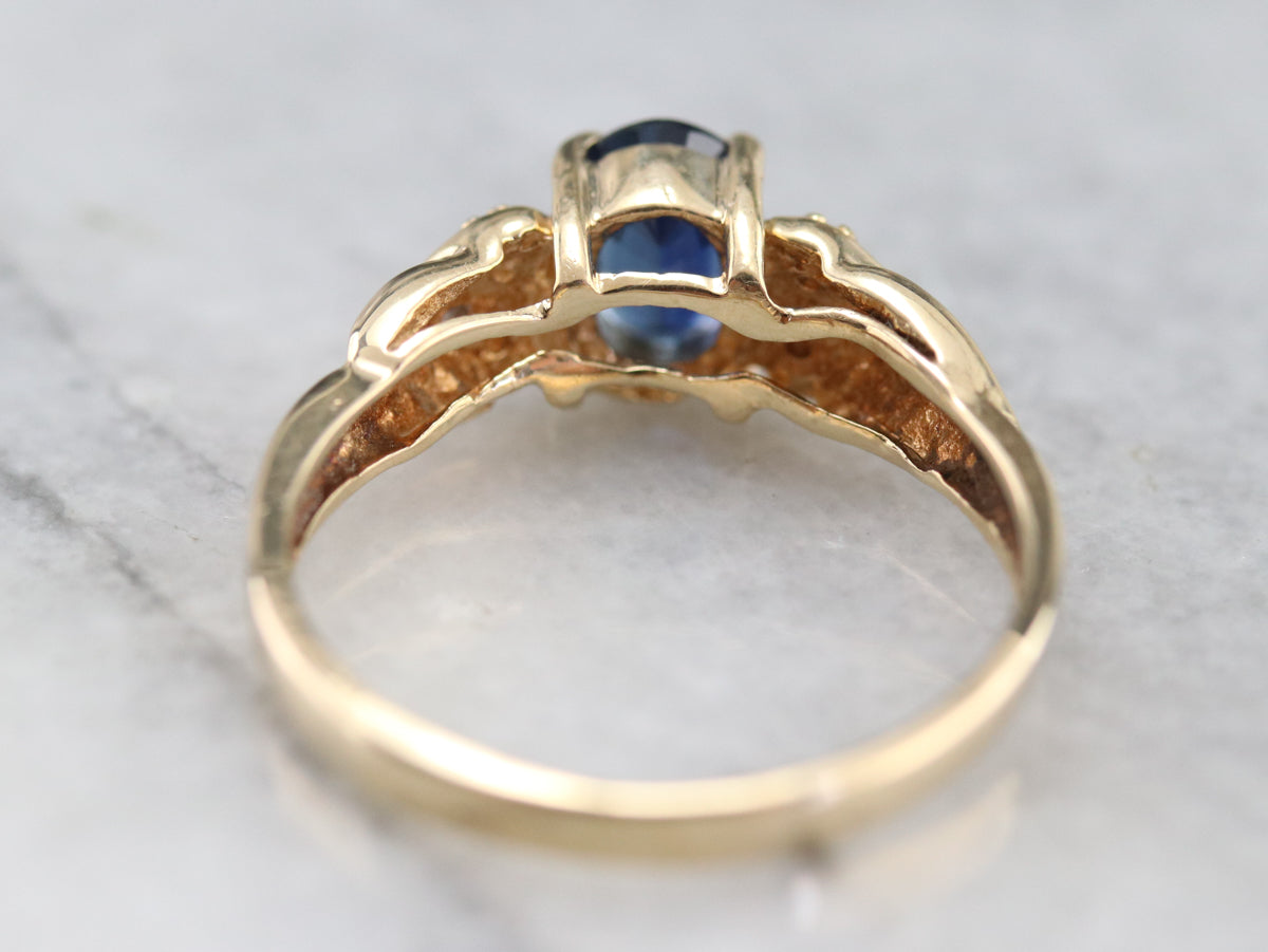 Sapphire and Diamond Anniversary Ring