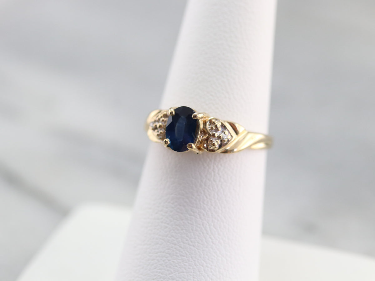 Sapphire and Diamond Anniversary Ring